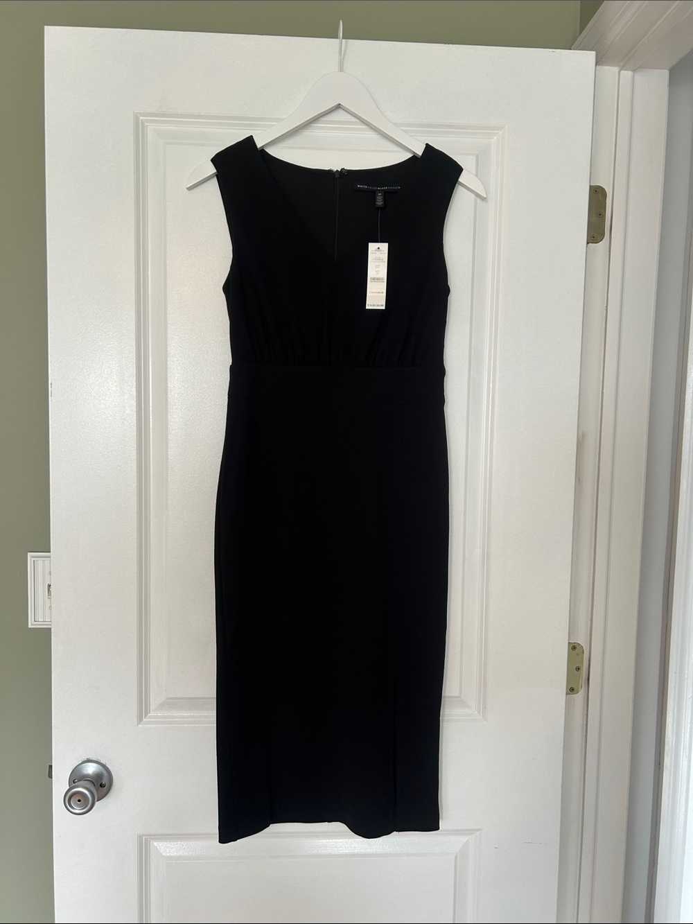 White House Black Market Black Sleeveless Sheath Dress